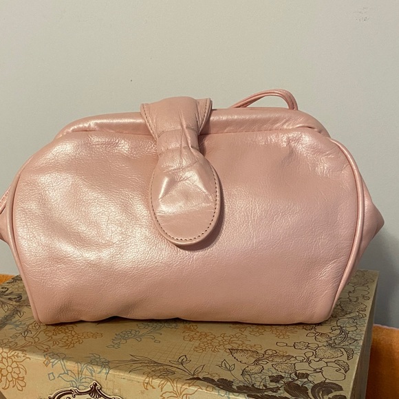 Handbags - Soft Pink Women's Leather Top-Handle Bag, purse looks new except under flap